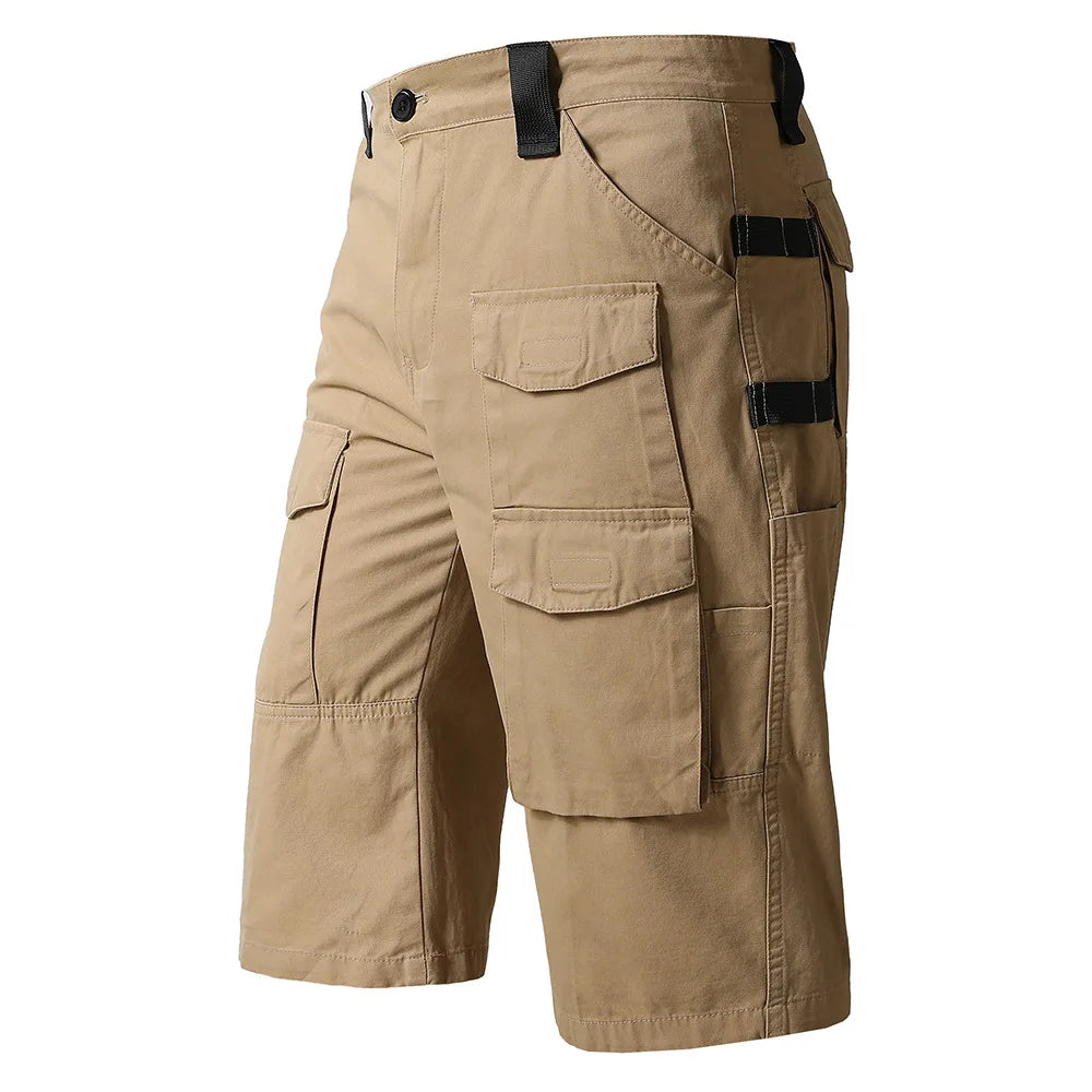 Men's Military Cargo Shorts - Cotton Army Camo, Tactical, Loose Fit, Plus Sizes Available.