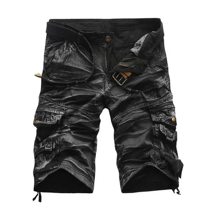 Cool Camouflage Cargo Shorts for Men - Cotton, Casual Summer, Comfortable Fit.