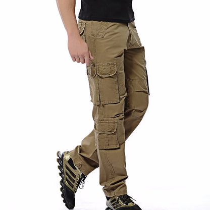 New men cargo pants mens Loose army tactical pants Multi-pocket trousers pantalon homme Big Size 46 Male Military Overalls.