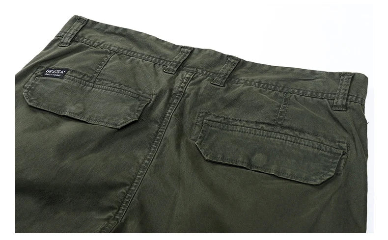 Men's Cargo Pants - Cotton, Multi-Pocket, Tactical, Full-Length Outdoor Hiking Pants.