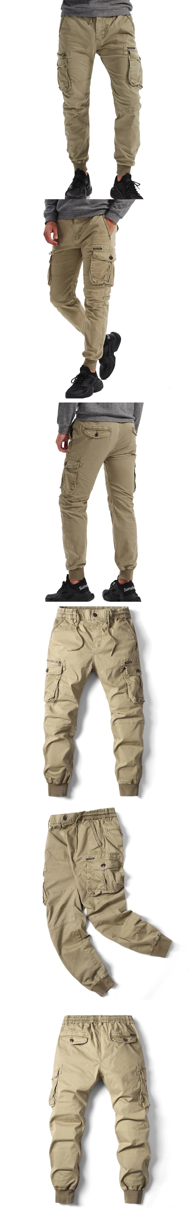 Men's Cargo Jogging Pants - Cotton, Full-Length, Military Tactical Streetwear.