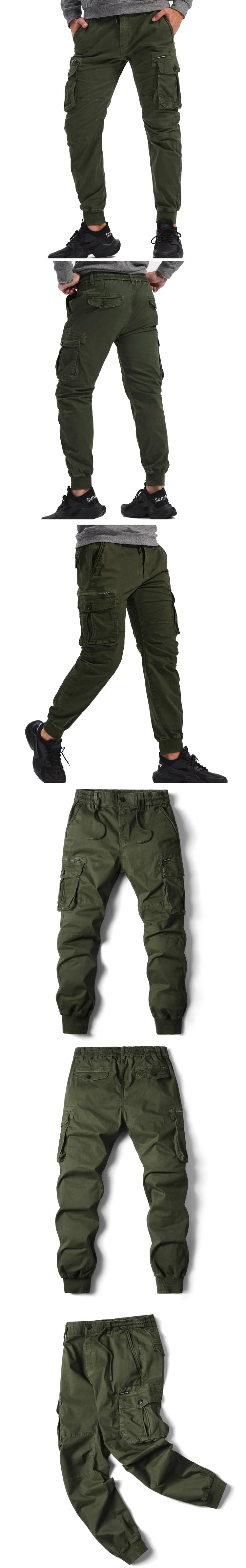 Men's Cargo Jogging Pants - Cotton, Full-Length, Military Tactical Streetwear.