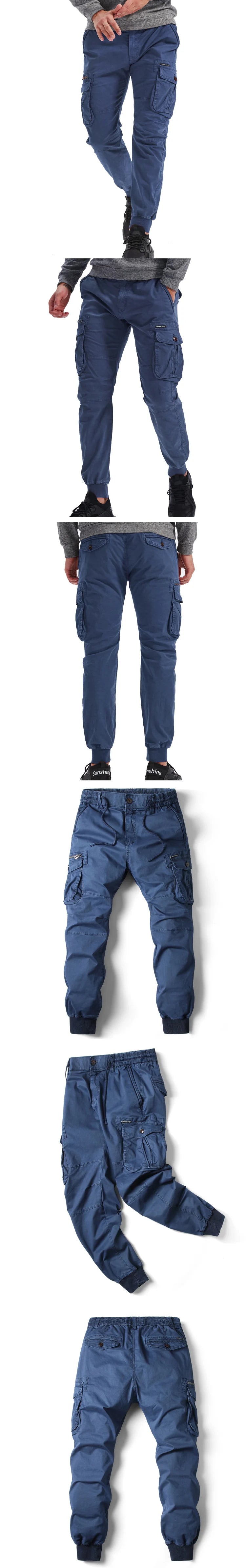 Men's Cargo Jogging Pants - Cotton, Full-Length, Military Tactical Streetwear.