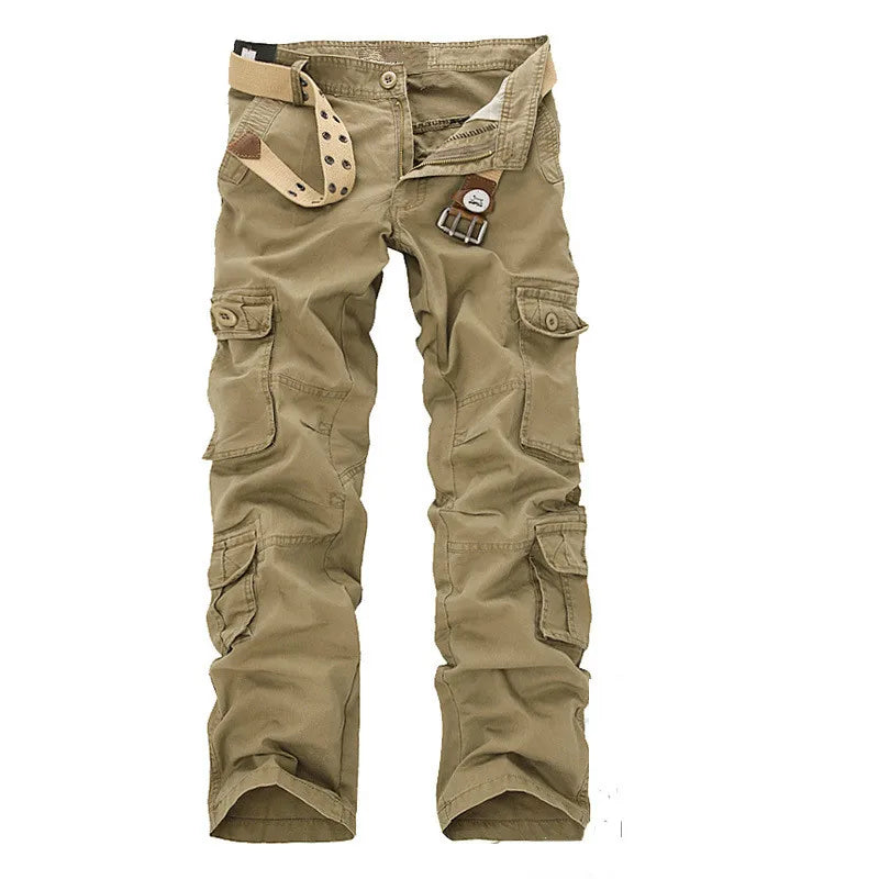 New men cargo pants mens Loose army tactical pants Multi-pocket trousers pantalon homme Big Size 46 Male Military Overalls.