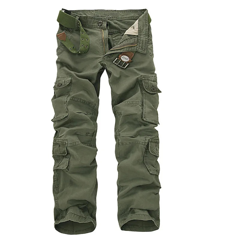 New men cargo pants mens Loose army tactical pants Multi-pocket trousers pantalon homme Big Size 46 Male Military Overalls.