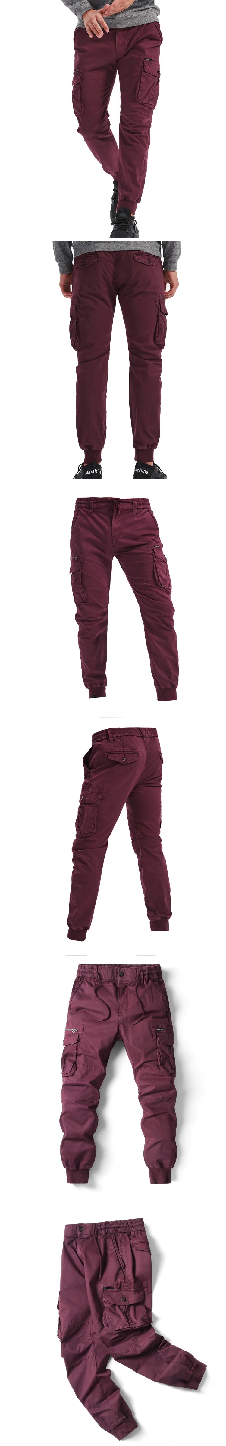 Men's Cargo Jogging Pants - Cotton, Full-Length, Military Tactical Streetwear.