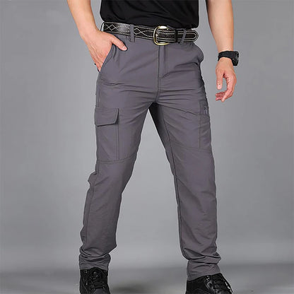 Men's Waterproof Tactical Cargo Pants - Wear-Resistant, Multi-Pocket Outdoor Workwear.