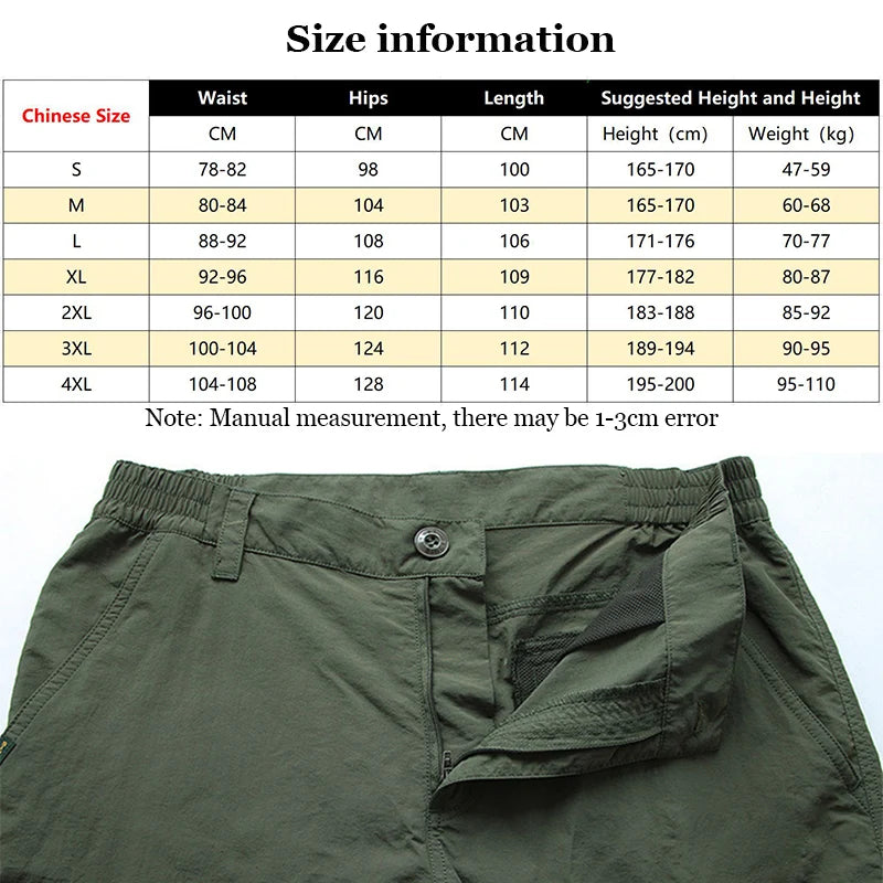 Men's Waterproof Tactical Cargo Pants - Wear-Resistant, Multi-Pocket Outdoor Workwear.