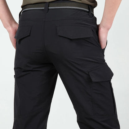 Men's Waterproof Tactical Cargo Pants - Wear-Resistant, Multi-Pocket Outdoor Workwear.