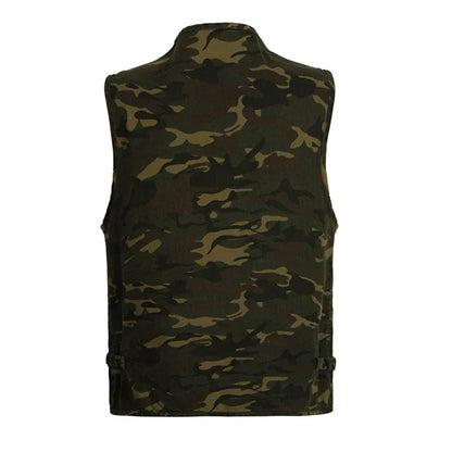 Men's Camouflage Fishing & Hunting Vest - Multi-Pocket, Outdoor Waistcoat