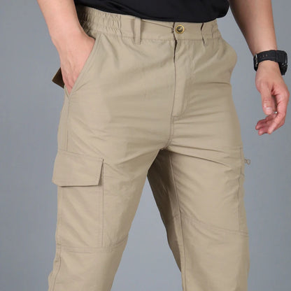 Men's Waterproof Tactical Cargo Pants - Wear-Resistant, Multi-Pocket Outdoor Workwear.