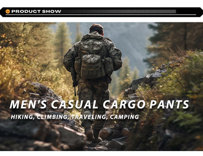 Men's Military Cargo Pants - 8-Pocket, Tactical, Pure Cotton, Comfortable Fit.