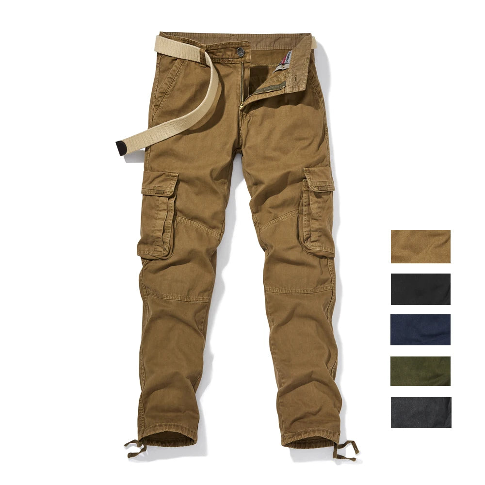 Men's Cargo Pants - Harajuku Style, Hiking, Joggers, Full-Length, Loose Fit.