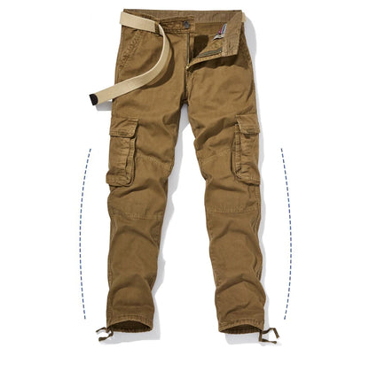 Men's Cargo Pants - Harajuku Style, Hiking, Joggers, Full-Length, Loose Fit.