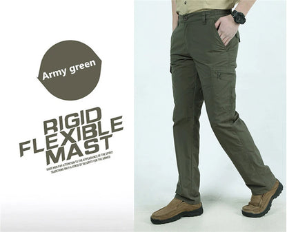 Men's Waterproof Tactical Cargo Pants - Wear-Resistant, Multi-Pocket Outdoor Workwear.