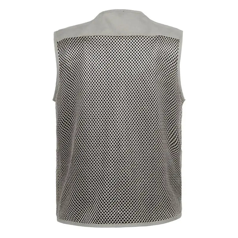 Men's Quick-Dry Multi-Pocket Cargo Vest - Breathable, Sleeveless, Plus Size Only.