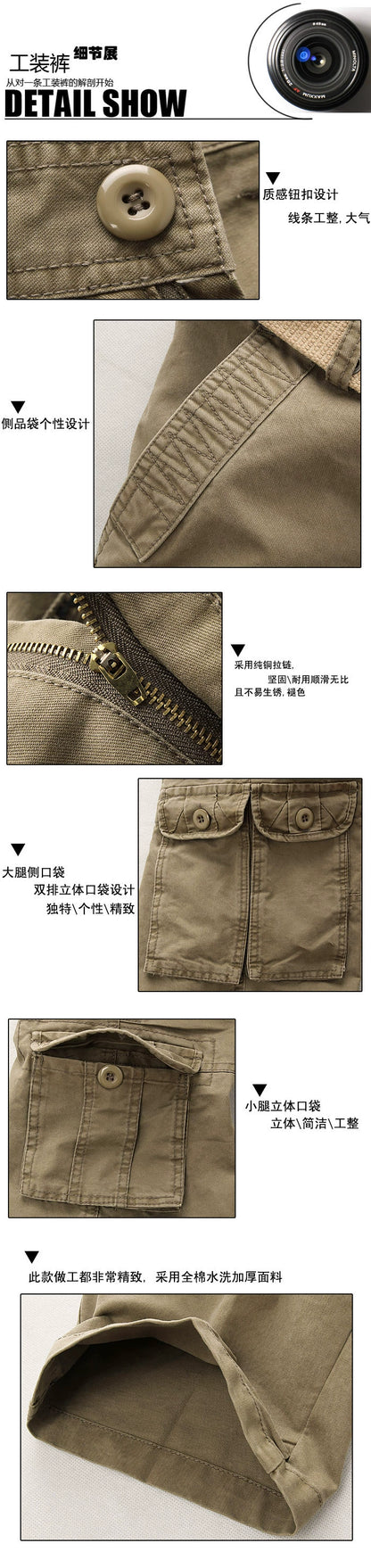 New men cargo pants mens Loose army tactical pants Multi-pocket trousers pantalon homme Big Size 46 Male Military Overalls.