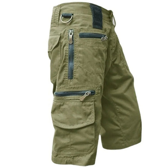 Men's Military Cargo Shorts - Cotton Army Camo, Tactical, Loose Fit, Plus Sizes Available.